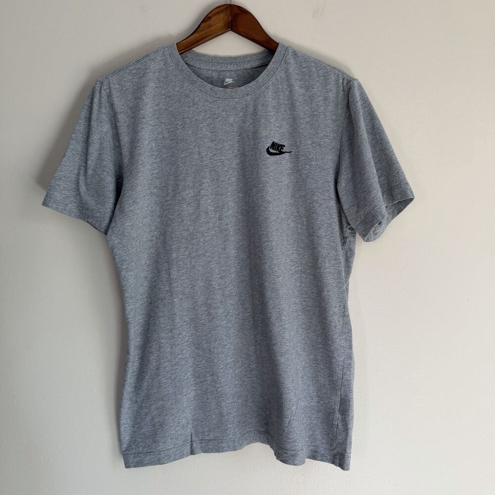 Nike The Nike Tee Mens Medium Gray Swoosh Logo T Shirt AR4997-064